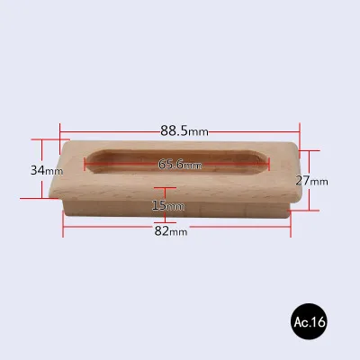 Кухонный Шкаф Ручка ящика Мебель из твердой древесины деревянная дверца шкафа Ручка ящика ручки - Цвет: AC-16