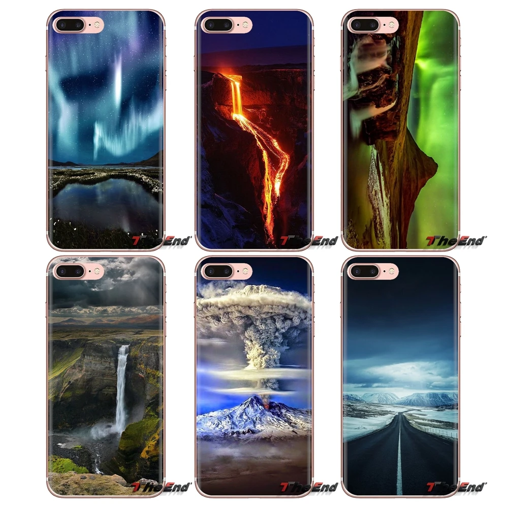 For Huawei Mate Honor 4C 5C 5X 6X 7 7A 7C 8 9 10 8C 8X 20 Lite Pro Transparent TPU Case Covers Wonders of Nature volcano iceland |