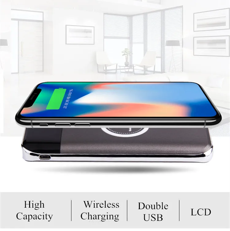 Wireless Charger Power Bank 10000mAh Portable Mobile Phone Charger 2 usb Fast Wireless Charging Powerbank for Samsung For iPhone Wireless Charger Power Bank 10000mAh Portable Mobile Phone Charger 2 usb Fast Wireless Charging Powerbank for Samsung For iPhone