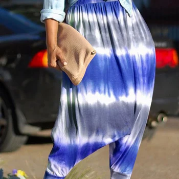 

Womens New Loose Harem Cross-Pants Low crotch Pants Ladies Calf-Length Pants Trousers Pants Bloom Casual pants New