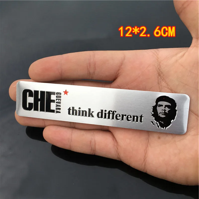 Aluminium Che Guevara Decal Sticker Badge Car Styling Think Different Emblem Sticker Universal fit