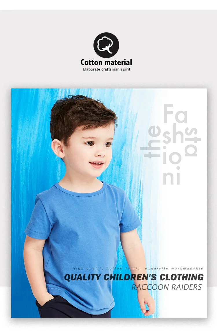 Летние дышащие детские топы для девочек; Однотонная футболка из чистого хлопка для мальчиков; коллекция года; короткая детская одежда с круглым вырезом и короткими рукавами