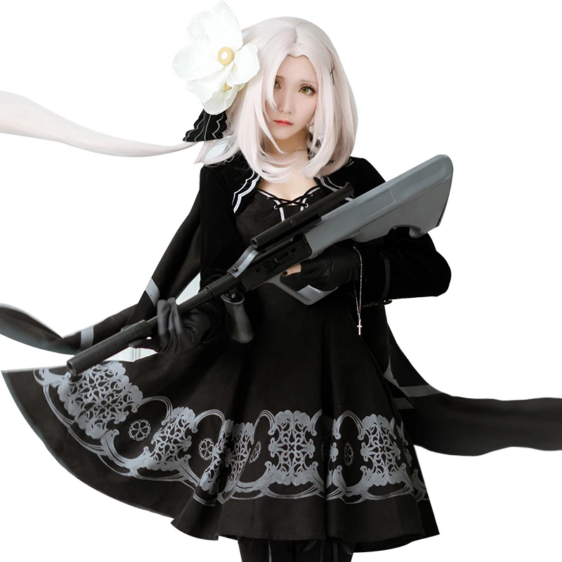 

Game Girls Frontline AUG Cosplay Costume Adult Cute Dress Black Deluxe Suits Fancy Custom Made Halloween Carnival Uniforms