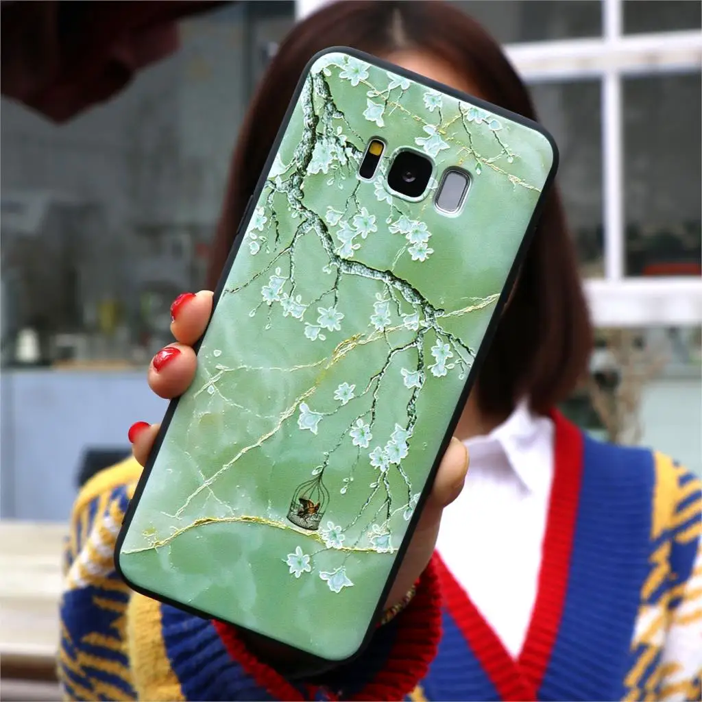 3D цветочные чехлы из ТПУ для Samsung Galaxy A5 A7 2018 2017 A9 A8 S8 S9 S10 Plus S10e A6 A50 A10 A30 A40 A70 A60 S6 S7 Edge