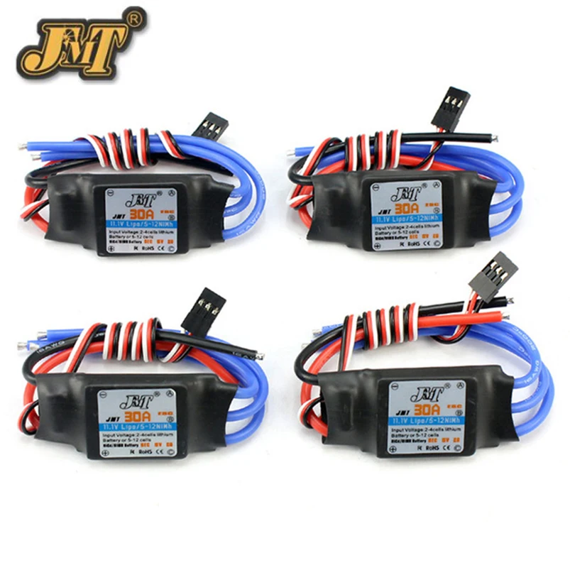 

JMT 4pcs/Lot Simonk Firmware 30A ESC Electric Speed Controller with 5V 3A BEC for 2 to 4s Lipo Battery