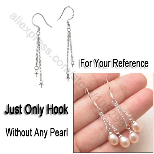 

Fast Shipping 50PCS Lot Wholesale 925 Sterling Silver Jewelry Findings Double ROLO 2 Lines Earring Hooks Earwire For Beads