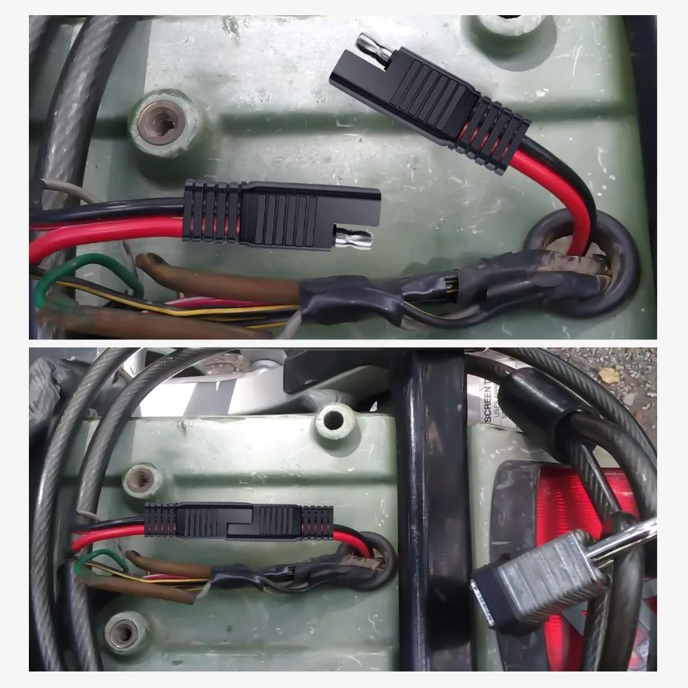 Автомобильный Удлинительный кабель жгут проводов Сверхмощный шнур постоянного тока быстрое отключение/подключение SAE провода с SAE разъем С Пылезащитным колпачком