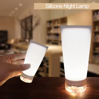 

White USB Lamp Silica Gel Led Night Light Soft Touch Decorative Lamp WC Light Portable Night Lamp for Bedroom Baby Room