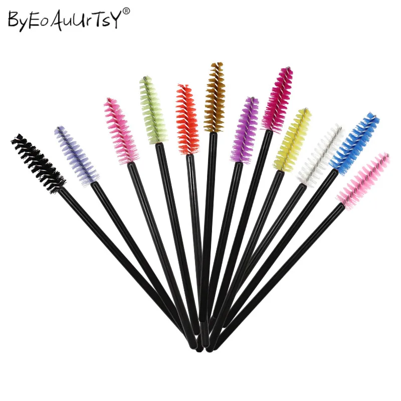 50PcsPack Disposable Micro Eyelash Brushes Mascara Wands Applicator Wand Brushes Eyelash Comb Brushes Spoolers Makeup Tool Kit (13)