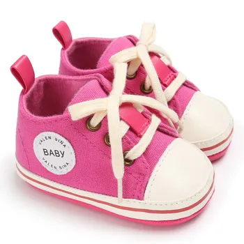 

Infant Tollder Canvas Crib Shoes infantil Baby Winter Lace-up Shoes Baby Boys Sneaker Prewalker 0-18M baby shoes For Girls