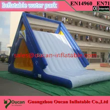 ПВХ брезент гигантские надувные слайд на воде, надувные аквапарк с насос