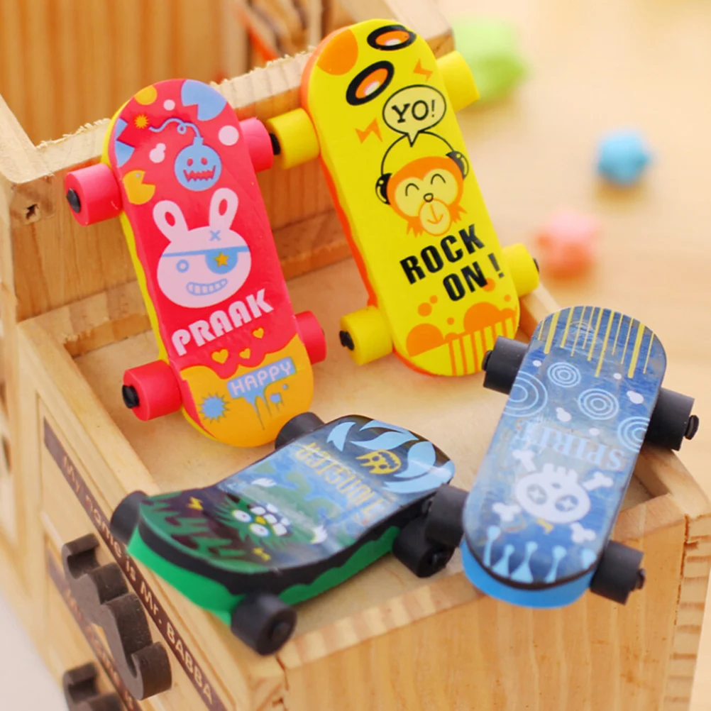 1PC Novelty Cartoon Skateboard Shaped Eraser Skate Board Pencil Erasers