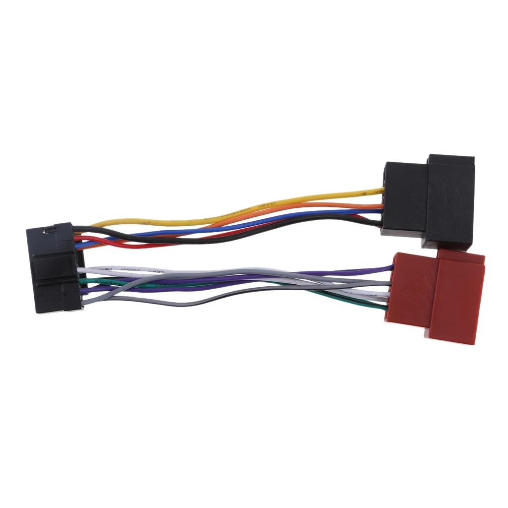 Car Radio Stereo Cable Wire Harness CD Plug for JVC 16 pin ISO female Radio Receiver Replacement Wire Harness Cable 160x65x15mm