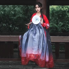 Hanfu костюм для китайских танцев, традиционный сценический наряд для певцов, женское Старинное платье, народный фестиваль, одежда для выступлений DC1133