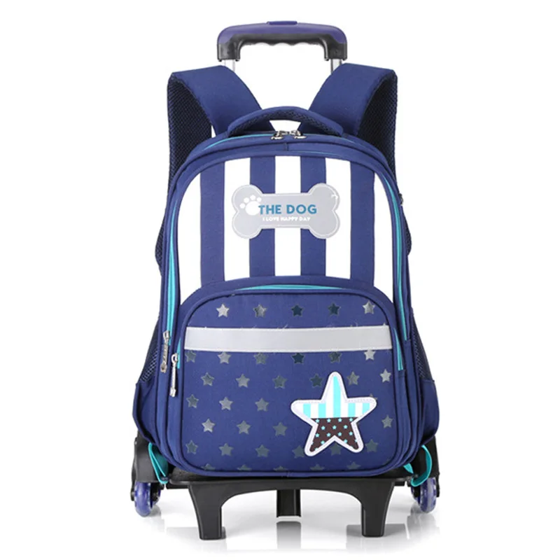 

Trolley School Backpack With Wheel Travel Rolling Luggage Bag Children School Bags Trolley Girl Backpack Child Book Bag 3 Wheels