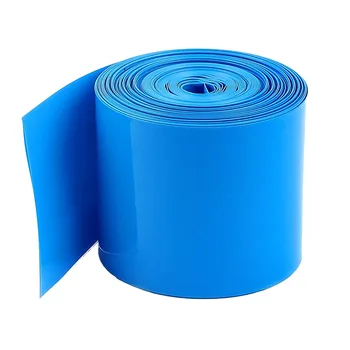 

10Meters 50mm Width PVC Heat Shrink Tube Wrap Blue for 2 x 18650 Battery