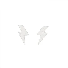 10 пар модные панк личности хип хоп молния болт из нержавеющей стали серьги гвоздики для женщин ассиметричное заявление Brinco