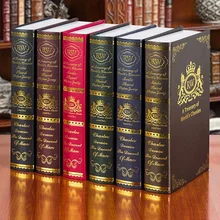 6PC European style of the ancient book props Villa Club soft decoration book box one window simulation book Fake Book mode convergence book one