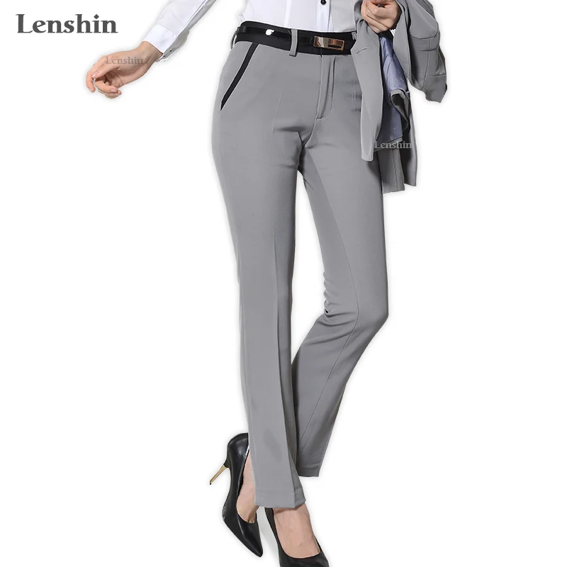 Lenshin Высокое качество ПР Стиль Фирменная Новинка Формальные Брюки для девочек Для женщин