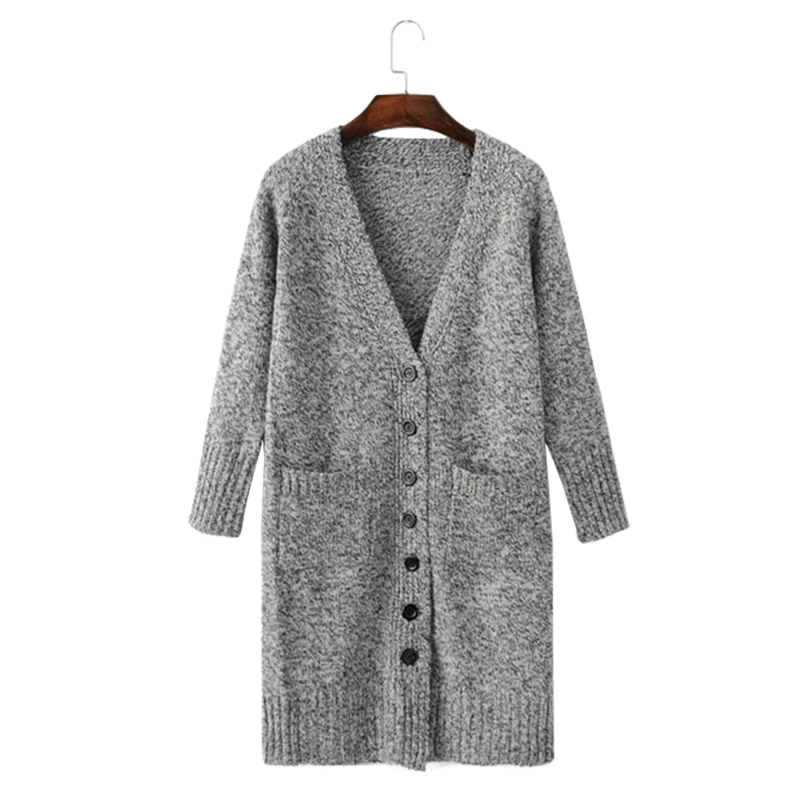 

Cardigan jacket Long-sleeved jacket button sweater women casual wild v-neck long weaters clothing vestidos MMY326