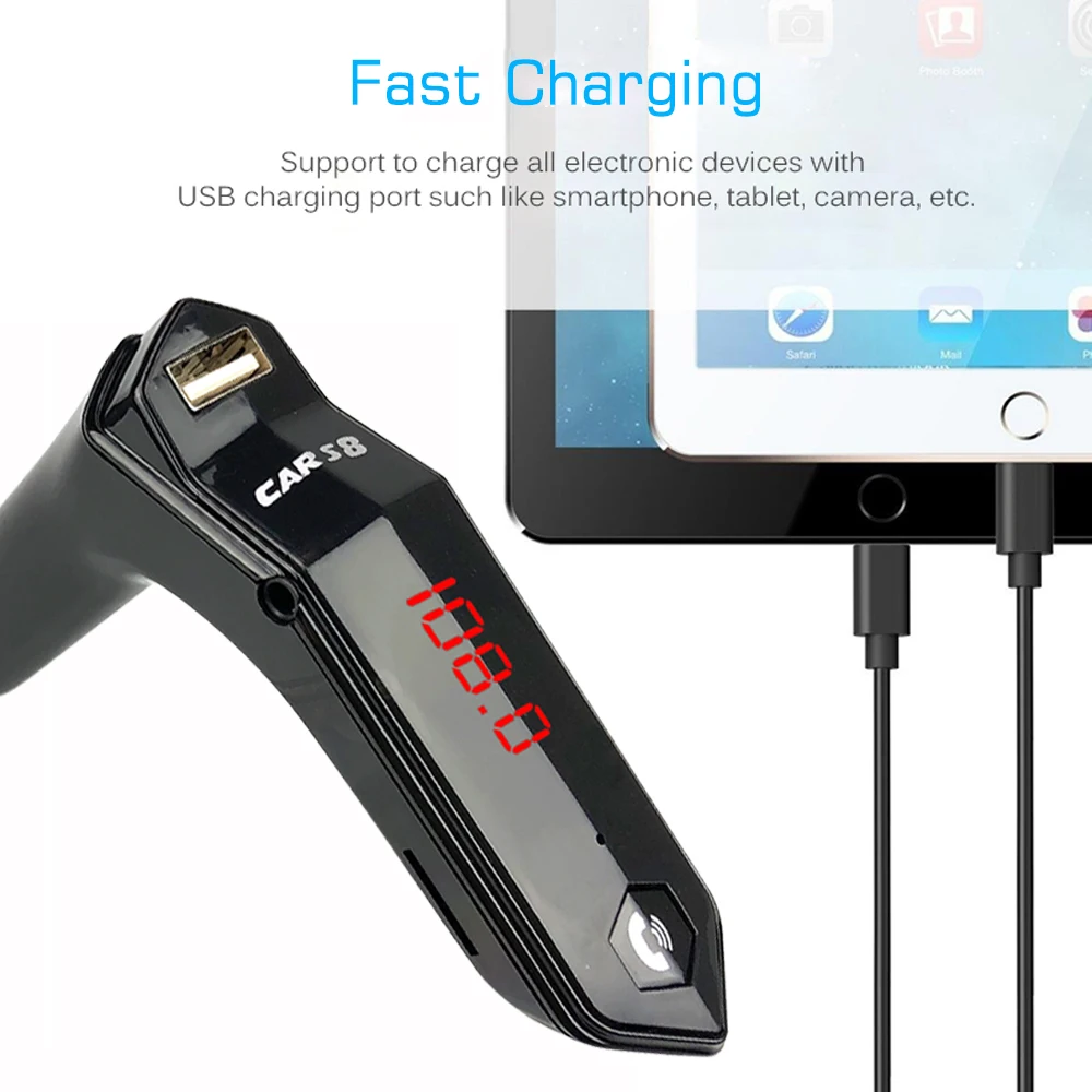 E0193 S8 Bluetooth FM Transmitter Car MP3 Player-7