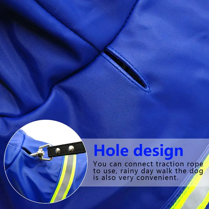 Adjustable Dog Raincoat Waterproof Pet Rain Jacket Poncho with Strip Reflective Perfect for Small Medium Large Dogs7