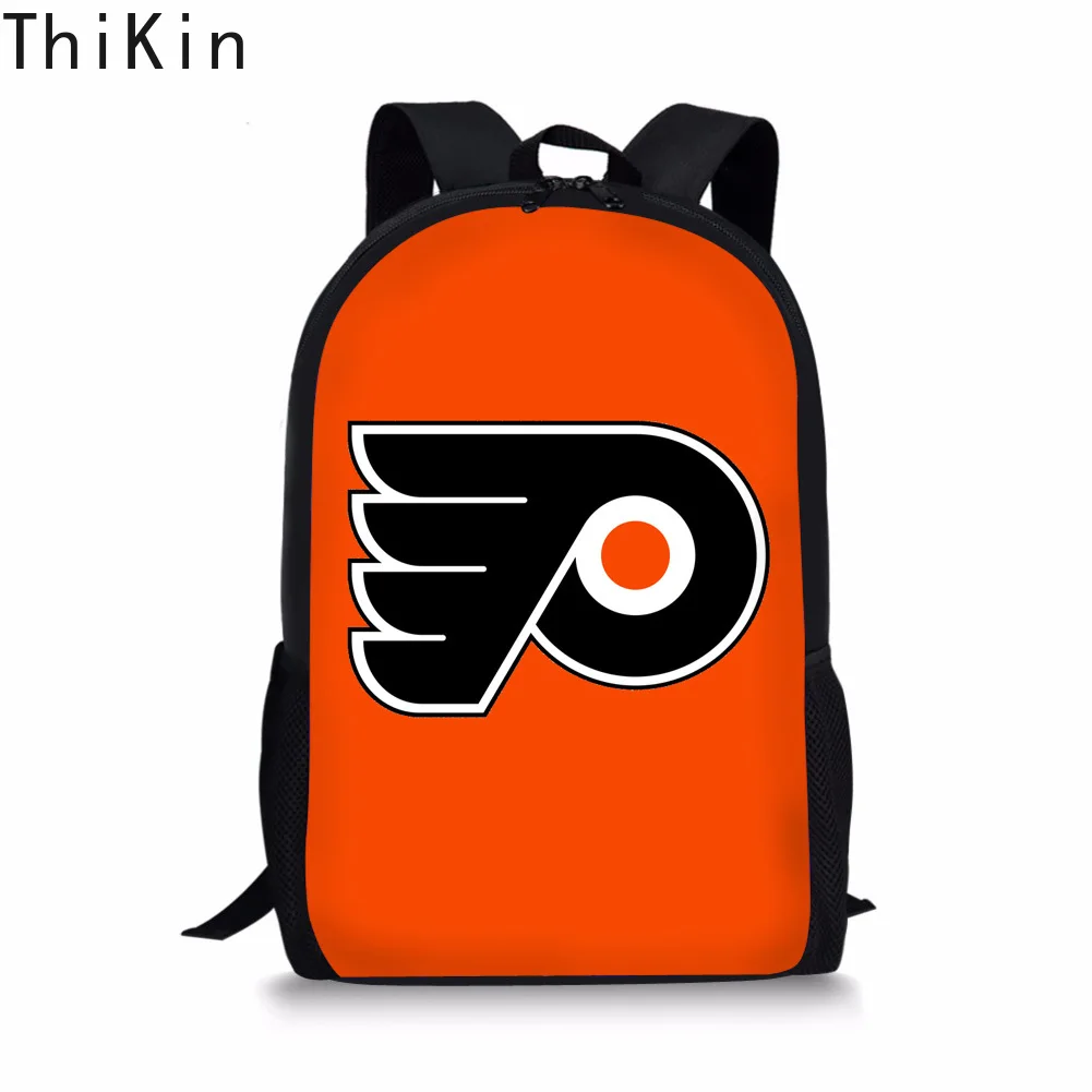 

THINK Kids Bookpack Philadelphia Flyers Printing School Backpack for Teenagers Large Travel Capacity Children School Bag Bookbag