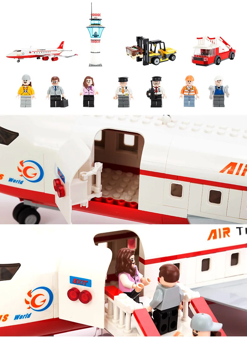 8913 856pcs Aircraft Constructor Model Kit Blocks Compatible LEGO Bricks Toys for Boys Girls Children Modeling 8913 856pcs Aircraft Constructor Model Kit Blocks Compatible LEGO Bricks Toys for Boys Girls Children Modeling