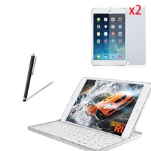 4в1 алюминиевая Беспроводная Bluetooth клавиатура металлический чехол для Apple iPad Mini 2 3 4 Mini2 Mini3 Mini4 7,"+ 2x пленки+ 1x Стилус