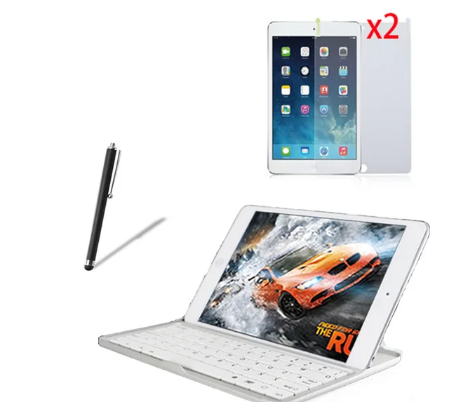 Best Offers 4in1 Aluminum Wireless Bluetooth Keyboard Metal Case Cover for Apple iPad Mini 2 3 4 Mini2 Mini3 Mini4 7.9" +2x Films +1x Stylus
