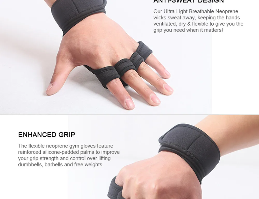 Unisex Gym Gloves Heavyweight Sports Exercise Weight Lifting Gloves Body Building Training Sport Fitness Gloves