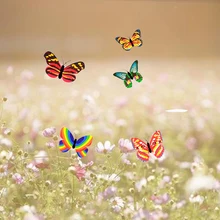 1pcs Lovely Creative Colorful Butterfly LED Night Light Beautiful Home Bedroom Decorative Wall Night Lights Color Random