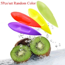 5 шт. KitchenTools пластиковая киви ложка киви копать Совок Peelers ложка-нож карамельный цвет Овощной Фруктовый нож ломтерезка, Овощечистка, измельчитель