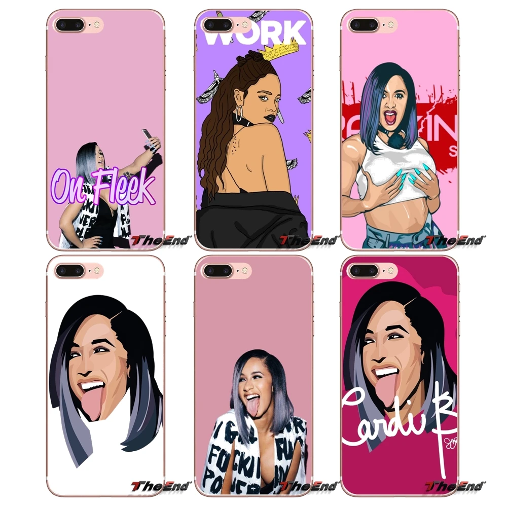 Funny girl Cardi B для iPhone X 4 4S 5 5S 5C SE 6 6S 7 8 Plus Samsung Galaxy J1 J3 J5 J7 A3 A5 2016 2017 аксессуары чехол |