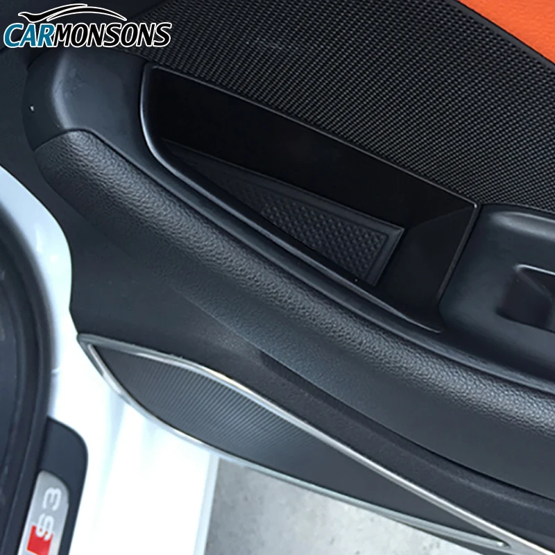 Carmonsons для Audi A3 S3 2012 2017 дверные ручки подлокотник коробка хранения держатель