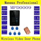High Quality WIFI Wireless Video Door Phone System with home alarm system Card Unlock Function & Remote Wireless Control D9C