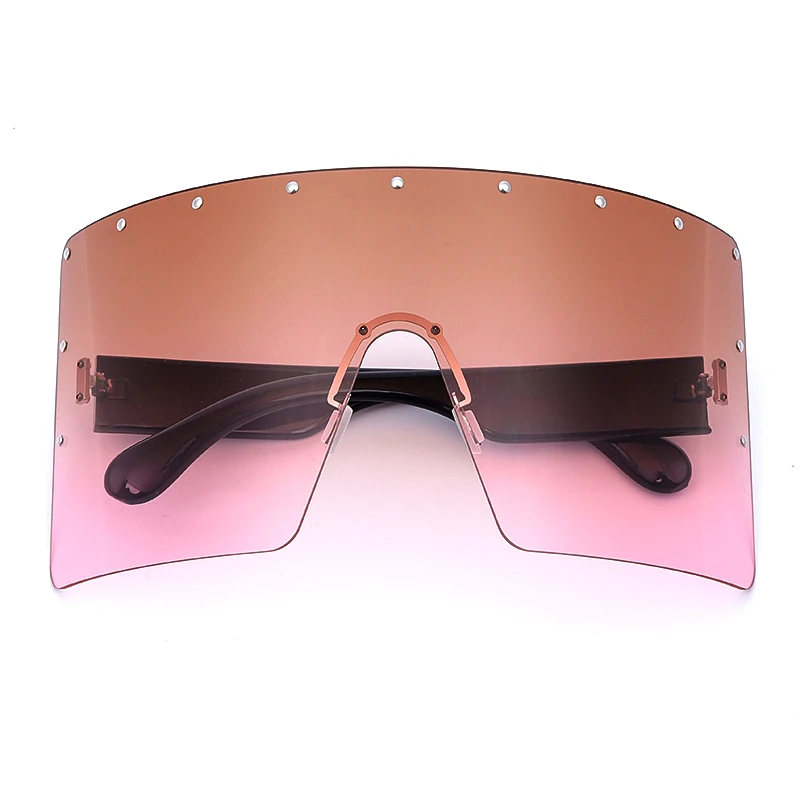 YUMOMO, модные квадратные негабаритные солнцезащитные очки для женщин, UV400, Ретро стиль, фирменный дизайн, без оправы, солнцезащитные очки для женщин, женские очки