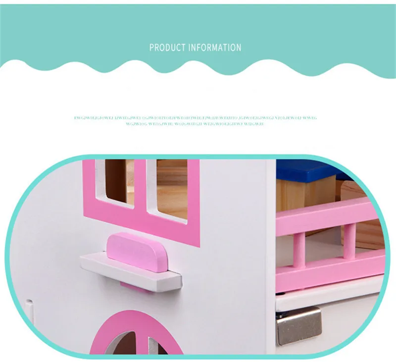DIY Миниатюрный Кукольный дом мебель Наборы 3D Деревянный Miniaturas кукольный домик игрушки для детей подарки на день рождения 46 см