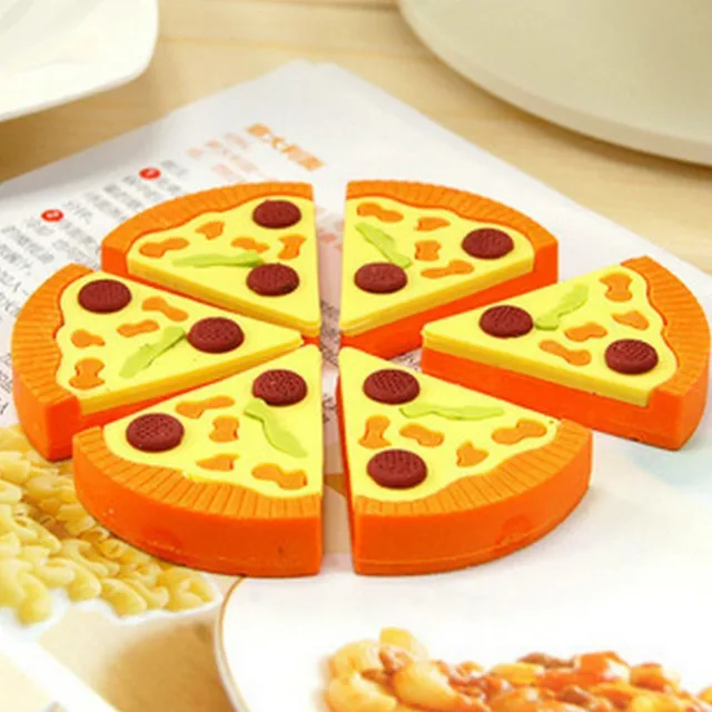 6pcs set pizza box eraser gomas de borrar cute goma de borrar 6pcs set pizza box eraser gomas de borrar cute goma de borrar creative stationery gomme