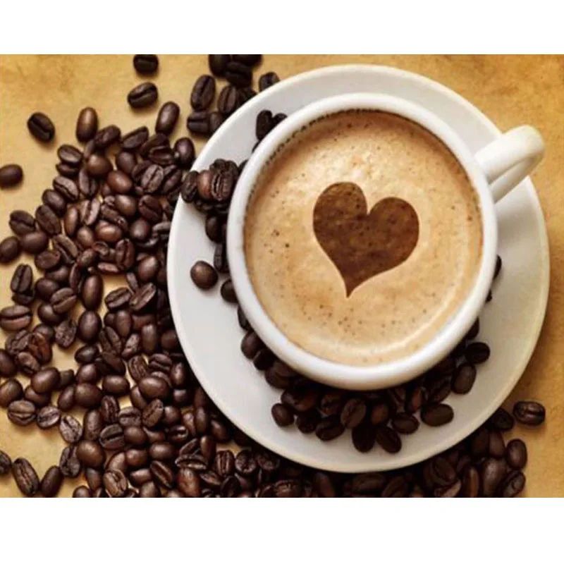 5d Diy Diamant Stickerei Bohren Voll Kaffee Herz Bild Diamant Malerei Kreuzstich Dekoration Geschenk Diamant Mosaik Diamond Mosaic Painting Cross Stitchpicture Diamond Painting Aliexpress