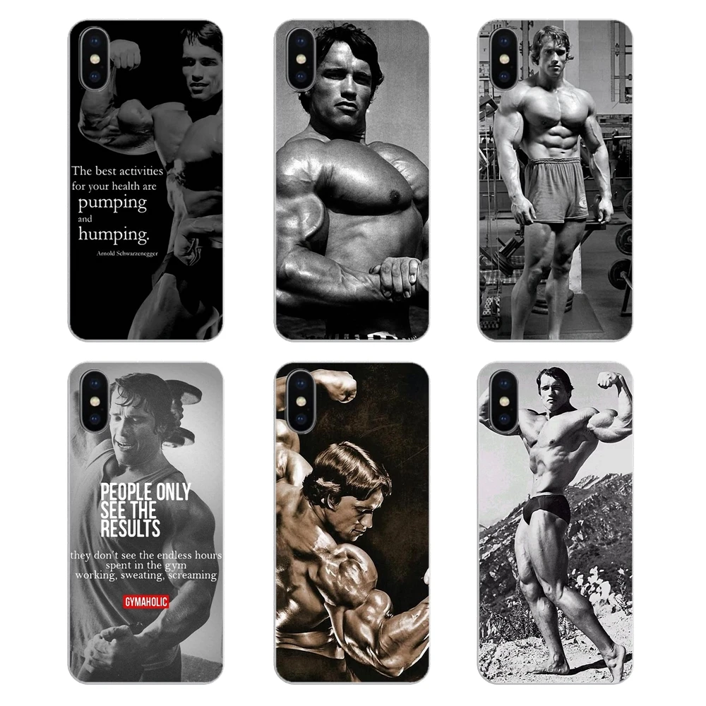 For Xiaomi Mi A1 A2 5X 6X 8 lite SE Pro Max Mix 2 2S 3 Mi5 Mi5S Soft Case Cover Arnold Schwarzenegger Shut Up Train Bodybuilding |