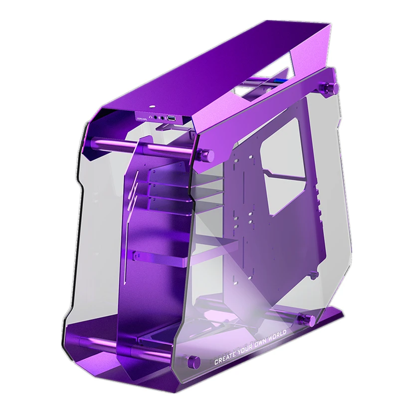 Zeaginal Blueberry flash Gaming ATX чехол из алюминия и закаленного стекла Модный для