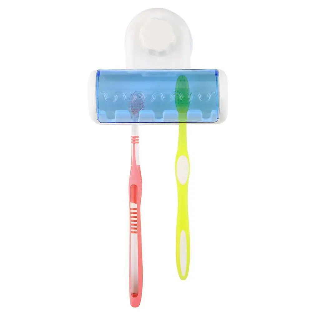 1 шт. пластиковая пыль-доказательство зубная щетка держатель для ванной и кухни семейная зубная щетка всасывающий держатель настенная вешалка с крючками 5 стойки настенное крепление - Цвет: White
