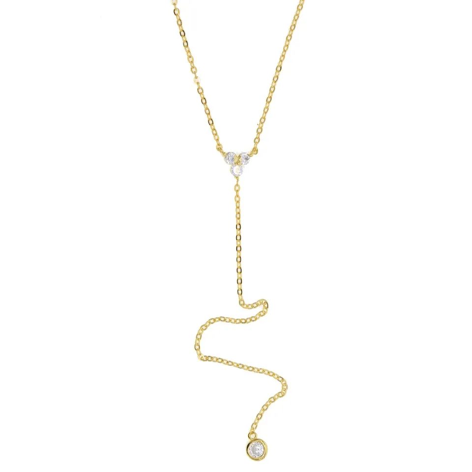 Foxgirl Lariat - Collar Oro Para Mujer, Delicado Collar Chapado En Oro