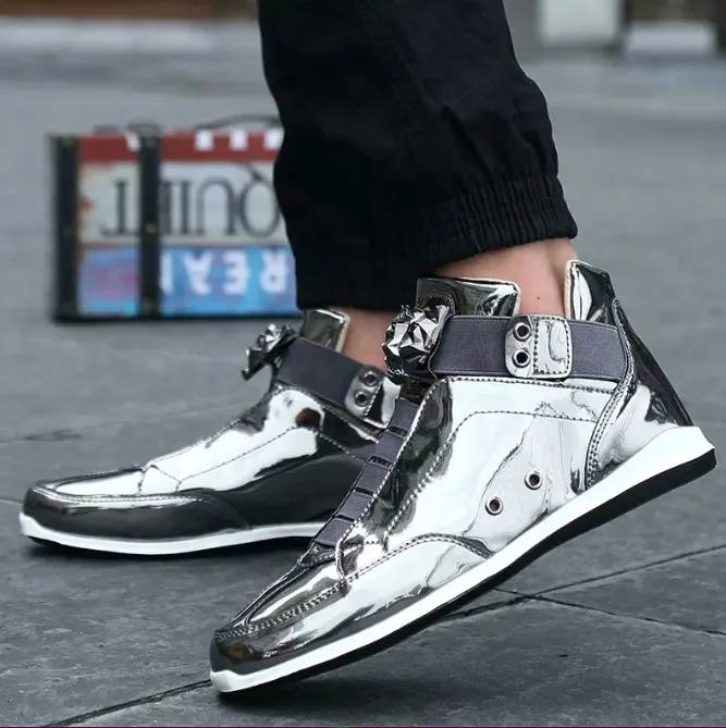 ONLYMONKEY Мужская дышащая мужская обувь для бега без застежки удобные кроссовки для бега на улице Спорт - Цвет: Серебристый