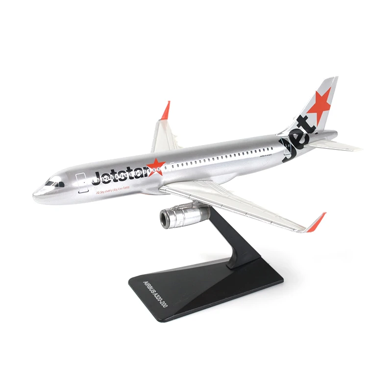 Игрушечная модель самолета Jetstar 1: 200 Airbus A320 пластиковая Сборная модель самолета 19 см