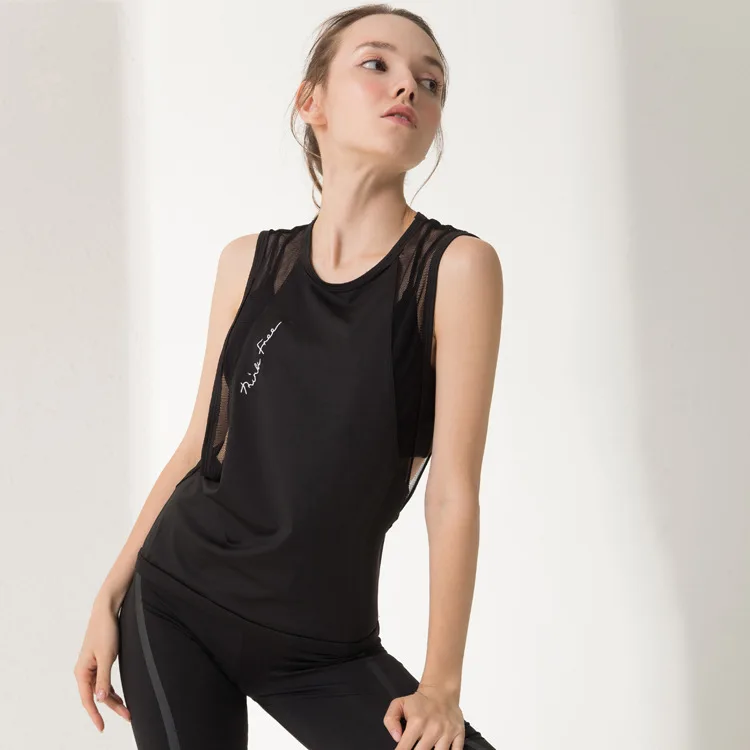 

Juventus 2019 Black And White Yoga Top Loose Breathable Running Vest Quick-drying Yoga Training Fitness Sport Shirt Women