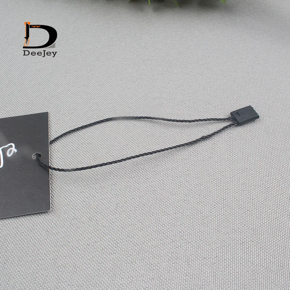 

2018 new promotion wholesale black or white nylon seal tag string garment hang strings 200pcs/lot