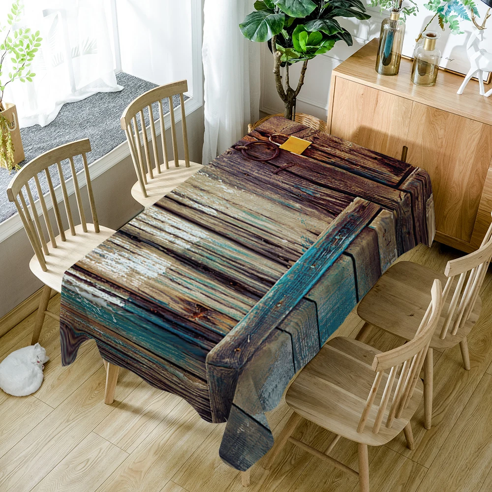  Geometric Striped Polyester Fabric 3D Tablecloth Black&Gray Splice Pattern Thicken Washable Rectang