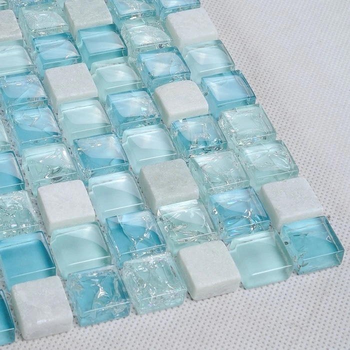 Light Blue Crystal Mosaic Mixed White Stone Tiles Bathroom Kitchen Light Blue Crystal Mosaic Mixed White Stone Tiles Bathroom Kitchen Bedroom Living Room Wall And Floor In Stickers From Home Garden On